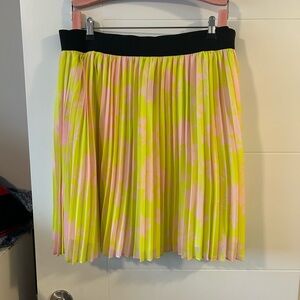 Torrid Yellow and Pink Floral A-Line Skirt